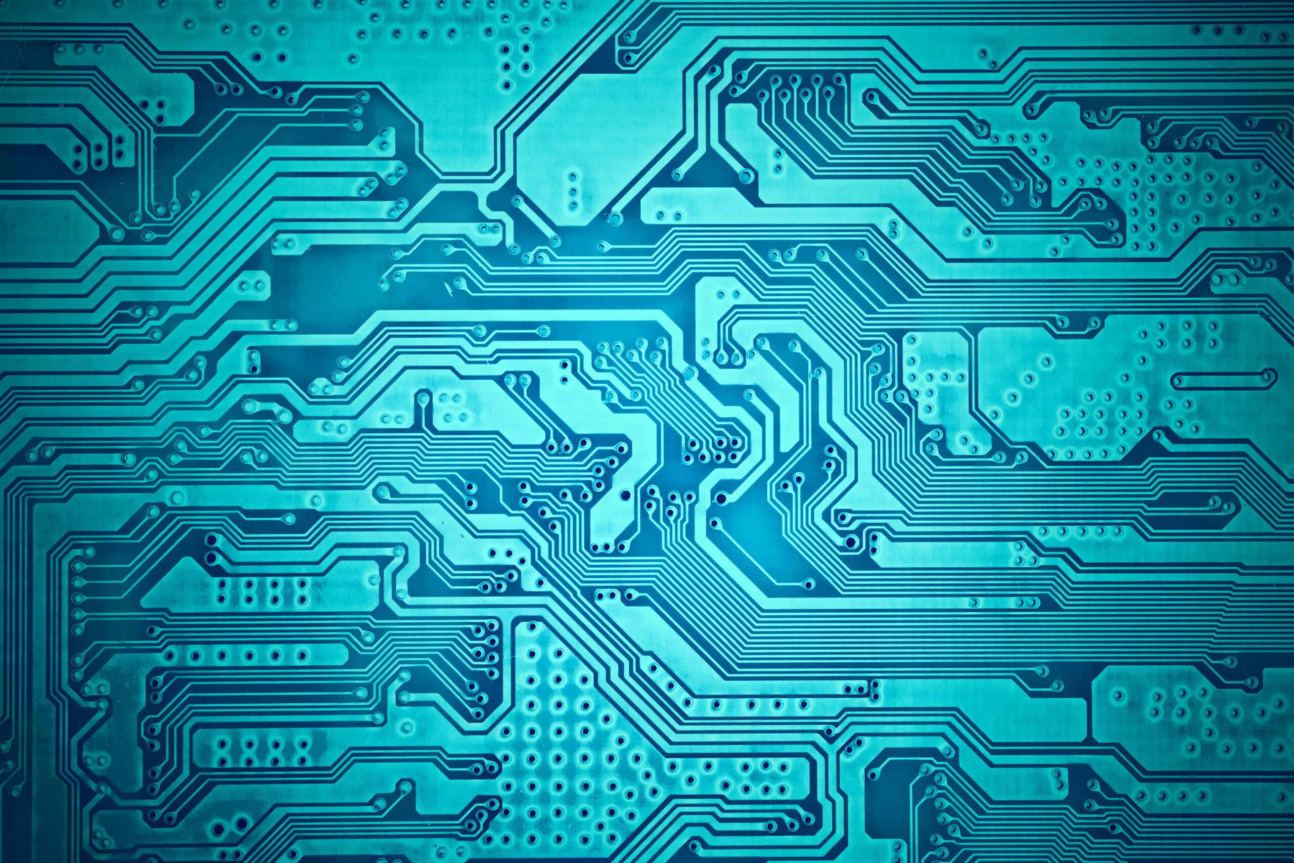 Admin AI thumbnail depicting blue computer electronic circuit