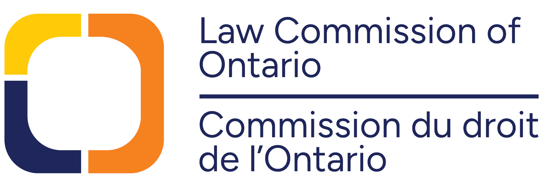 Law Commission of Ontario (LCO) logo. Logo de la Commission du droit de l'Ontario (CDO)