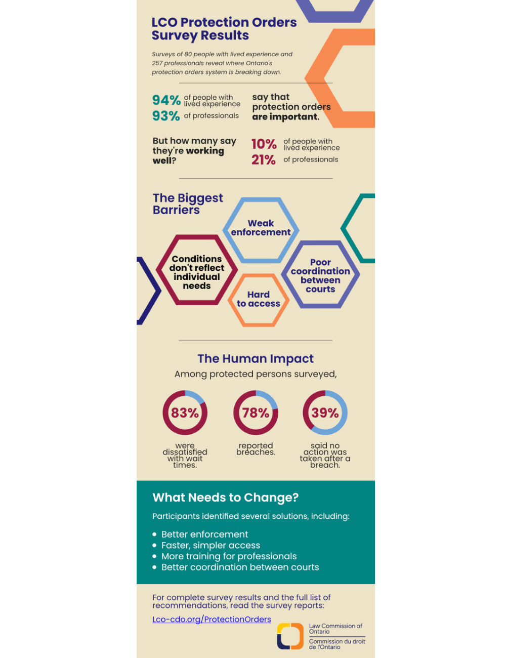Protection Orders Survey Results Summary | Infographic