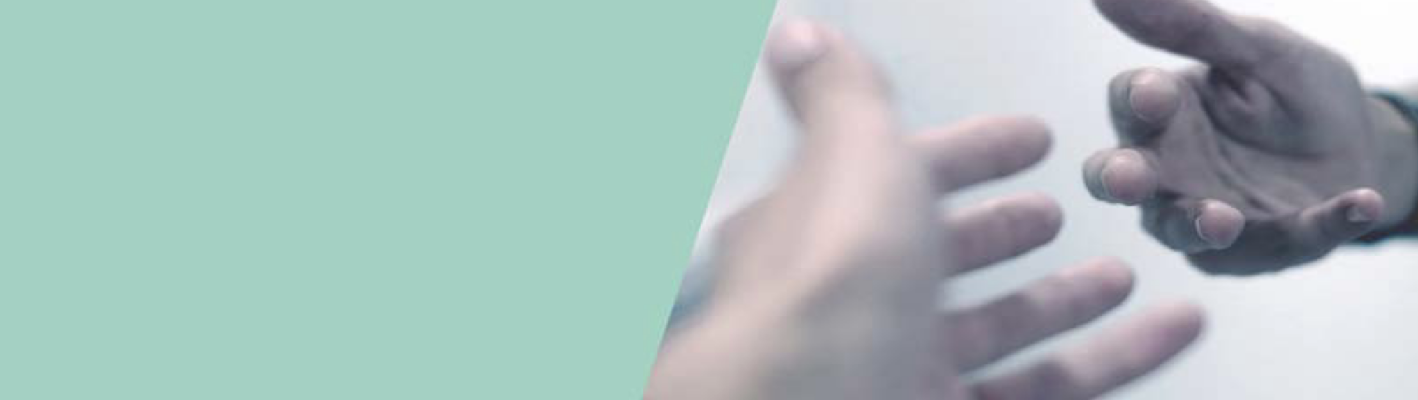 Bannière du REEI fédéral – deux mains qui se tendent l’une vers l’autre