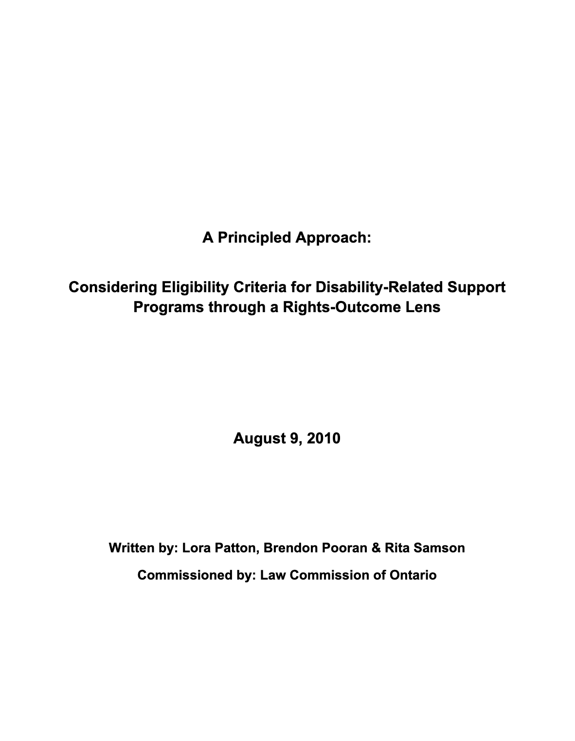 Couverture du rapport