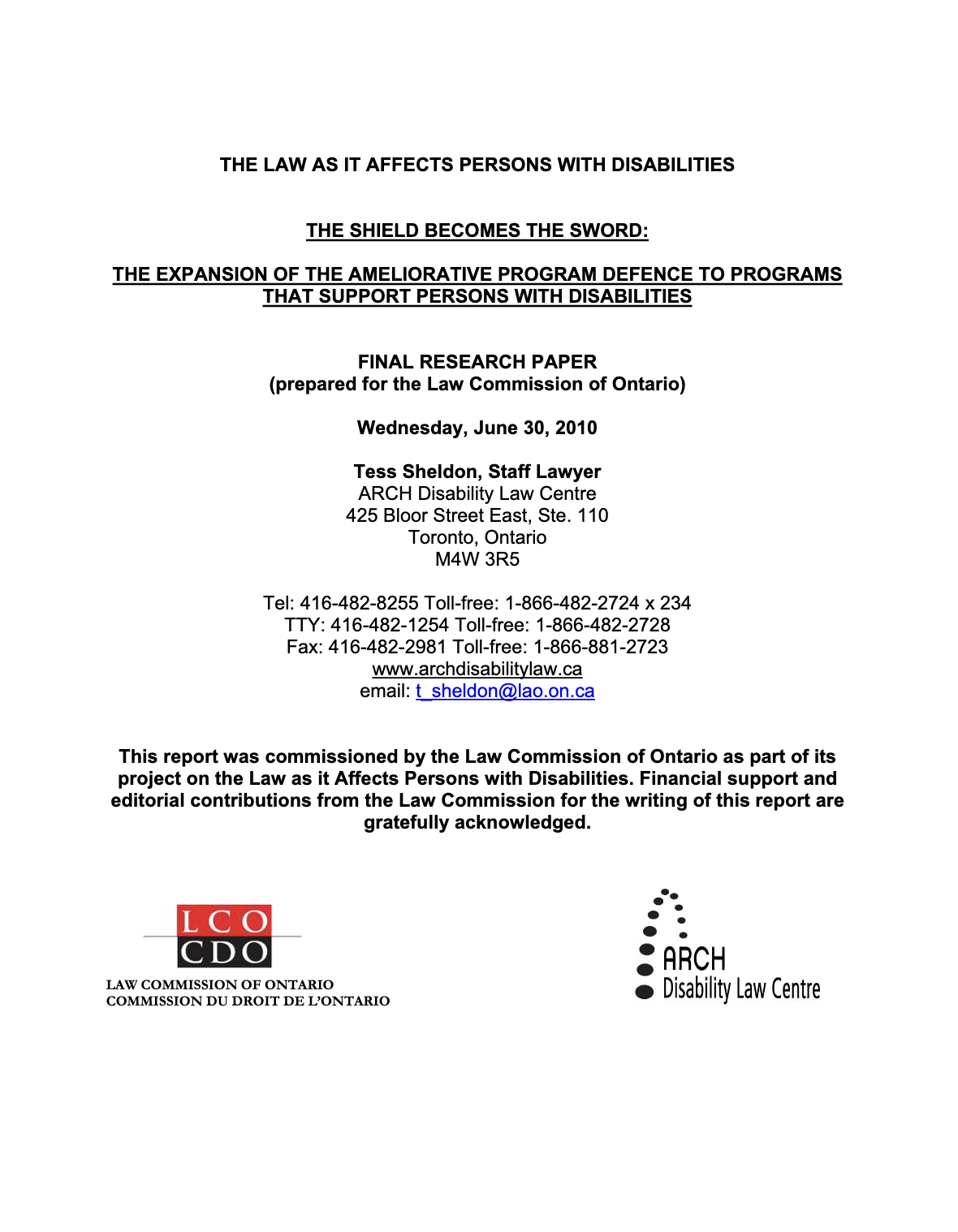 Couverture du rapport